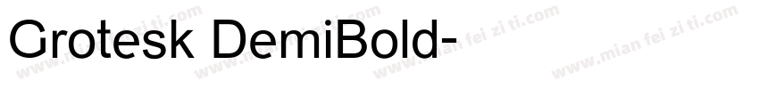 Grotesk DemiBold字体转换